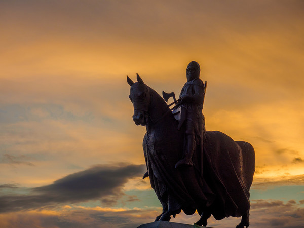 Robert the Bruce statue, Bannockburn, Scotland. Picture Board by Tommy Dickson