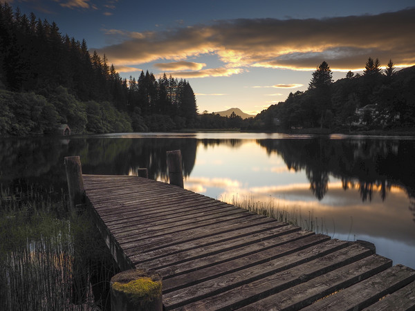 Loch Ard at Sunset Picture Board by Tommy Dickson