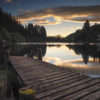 Buy canvas prints of Loch Ard at Sunset by Tommy Dickson