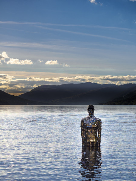 "Still" The mirrorman on Loch Earn Picture Board by Tommy Dickson