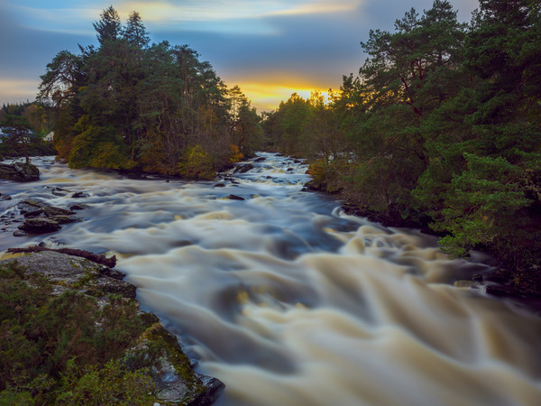 Vibrant Sunset at Falls of Dochart Picture Board by Tommy Dickson
