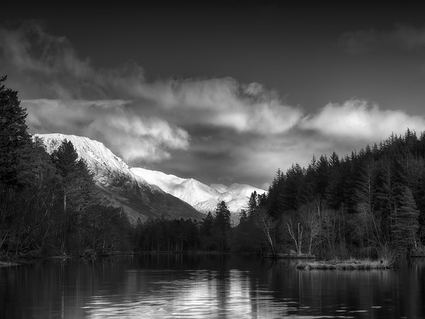 Mamores from Glencoe Lochan Picture Board by Tommy Dickson