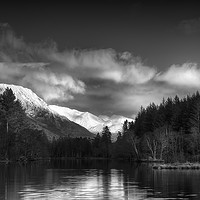 Buy canvas prints of Mamores from Glencoe Lochan by Tommy Dickson