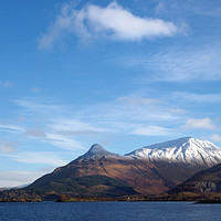 Buy canvas prints of Pap of Glencoe across Loch Leven by Tommy Dickson
