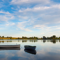 Buy canvas prints of Fishing boats on Loch Rusky in the Trossachs by Tommy Dickson