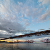 Buy canvas prints of The Forth road and rail bridges. by Tommy Dickson