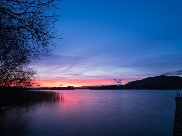Lake of Menteith sunset. Picture Board by Tommy Dickson