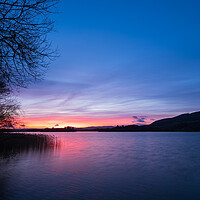 Buy canvas prints of Lake of Menteith sunset. by Tommy Dickson
