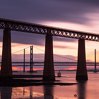 Buy canvas prints of The Forth Bridges. by Tommy Dickson