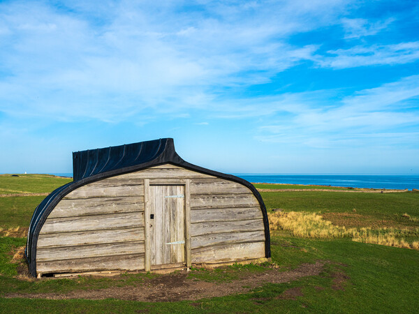 Lindisfarne Boat Shed. Picture Board by Tommy Dickson