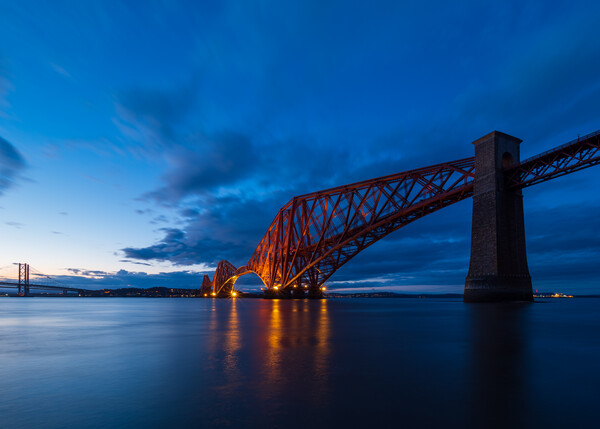 Forth Bridge at dusk. Picture Board by Tommy Dickson