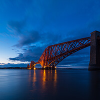 Buy canvas prints of Forth Bridge at dusk. by Tommy Dickson