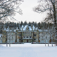 Buy canvas prints of Callendar House, Falkirk in the snow.  by Tommy Dickson