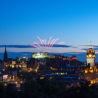 Buy canvas prints of Edinburgh Festival Fireworks over the castle.  by Tommy Dickson