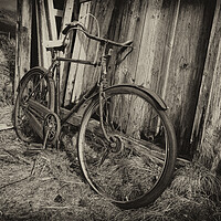 Buy canvas prints of Abandoned bicycle. by Tommy Dickson