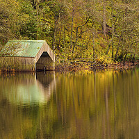 Buy canvas prints of Loch Ard Boathouse, The Trossachs. by Tommy Dickson
