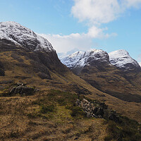 Buy canvas prints of Three Sisters, Glen Coe. by Tommy Dickson