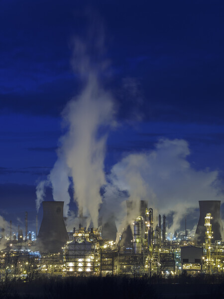Grangemouth Oil Refinery. Picture Board by Tommy Dickson