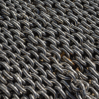 Buy canvas prints of Metal Chain Abstract. by Tommy Dickson