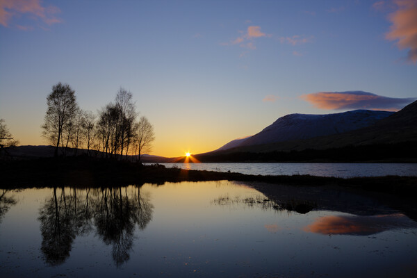 Serene Sunrise Over Loch Tulla Picture Board by Tommy Dickson