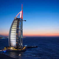 Buy canvas prints of Sunset at the Burj Al Arab by Tommy Dickson