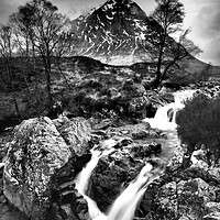 Buy canvas prints of River Coupall and Buachaille Etive Mor. by Tommy Dickson
