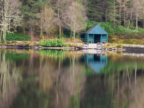 Boathouse on Glencoe Lochan. Picture Board by Tommy Dickson