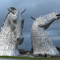 Buy canvas prints of The Kelpies, Falkirk. by Tommy Dickson