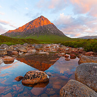 Buy canvas prints of Sunrise at Buachaille Etive Mor. by Tommy Dickson