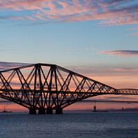 Buy canvas prints of Forth Bridges Sunset. by Tommy Dickson