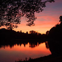Buy canvas prints of Sunset at Callendar Park, Falkirk. by Tommy Dickson
