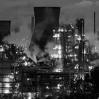 Buy canvas prints of Industry in Black And White by Tommy Dickson