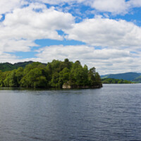 Buy canvas prints of Loch Katrine Panorama by Tommy Dickson