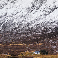 Buy canvas prints of Lagangarbh Hut, Glen Coe. by Tommy Dickson
