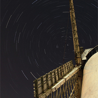 Buy canvas prints of Windmill star trails by Vivienne Beck