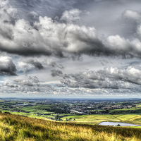 Buy canvas prints of View over Rochdale by Darren Eves
