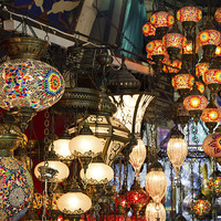 Buy canvas prints of  Turkish Lanterns by Lucy Pinkstone