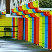 Buy canvas prints of Beach huts by Dave Gould