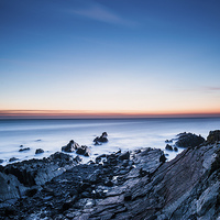 Buy canvas prints of Hartland Quay after Sunset by Rhys Parker