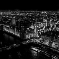 Buy canvas prints of London Black & White by Rhys Parker
