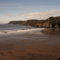 Buy canvas prints of Caswell Bay, Gower, Swansea by Paul Nicholas