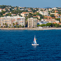 Buy canvas prints of Yacht on the water at St Raphael by Paul Nicholas