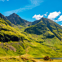 Buy canvas prints of Green and grey above the lochan by Paul Nicholas