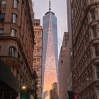 Buy canvas prints of Sunrise at the One World Trade Centre, New York by Paul Nicholas