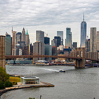 Buy canvas prints of Brooklyn Bridge and Lower Manhattan by Paul Nicholas