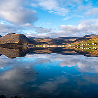 Buy canvas prints of Fjord reflections in Iceland by Paul Nicholas