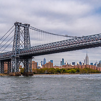Buy canvas prints of Williamsburg Bridge across the East River in New Y by Paul Nicholas