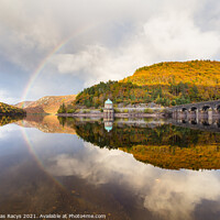 Buy canvas prints of Elan Valley Autumnal Rainbow reflections by Daugirdas Racys