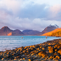 Buy canvas prints of Elgol mountains in the evening golden hour light by Daugirdas Racys