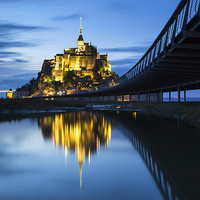 Buy canvas prints of  Le Mont Saint-Michel at dusk by Daugirdas Racys